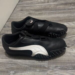 Puma Kids Black Sneakers with White Formstrip Accent